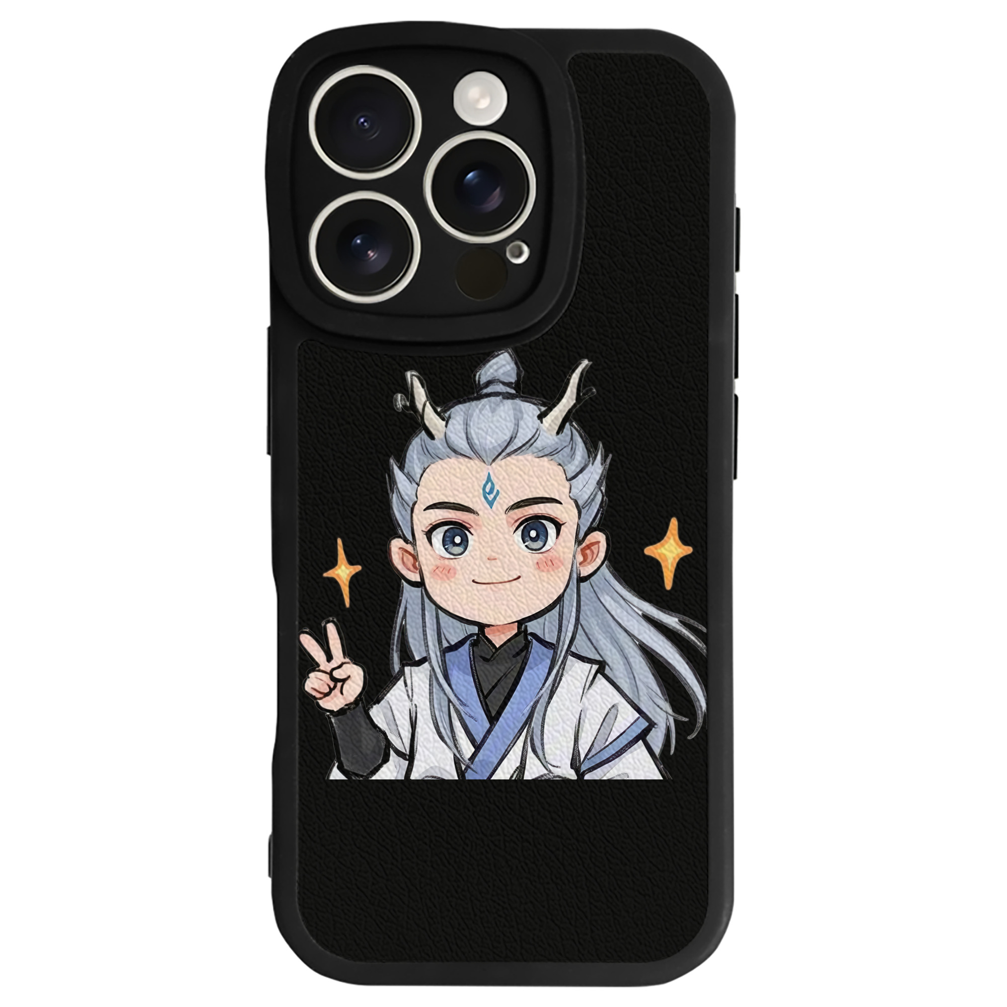 （画像用） Ne Zha 2 ナタ 魔童の大暴れ 【iPhone 16シリーズ対応】シリコンスマホケース（レザー調） 材質：シリコン